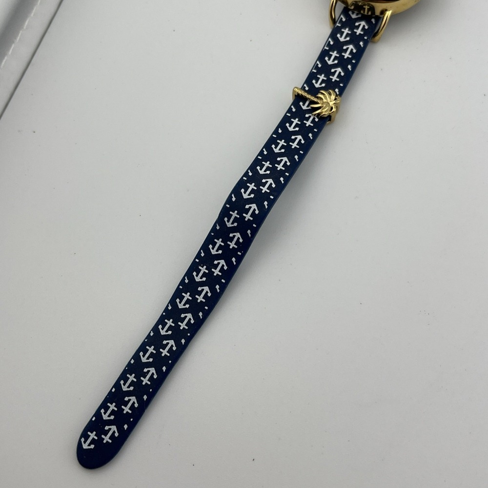 Keep Collective‎ Watch Women Blue Silicone Anchor Band Gold Charms- New Battery - Picture 6 of 9